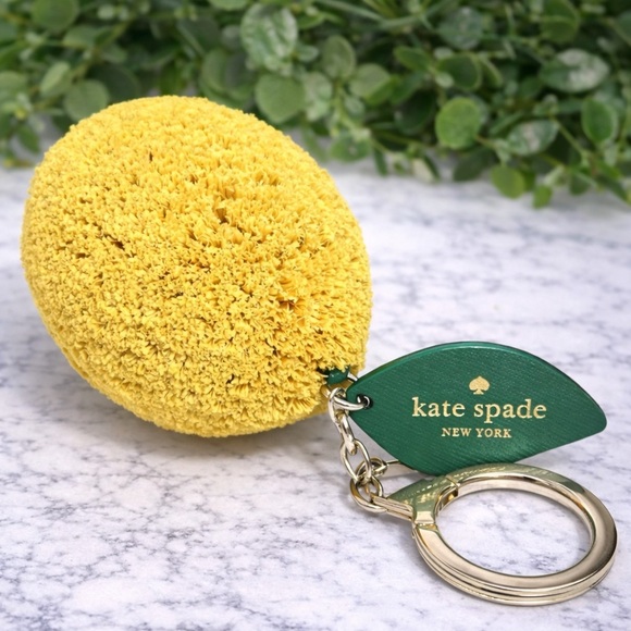kate spade Accessories - Kate Spade Raffia Lemon Bag Charm / Key Ring NWOT